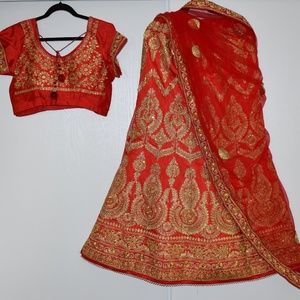 Brand New Glace cotton Stitched Lehenga